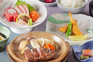 黒毛和牛 陶板焼きステーキのミニ会席