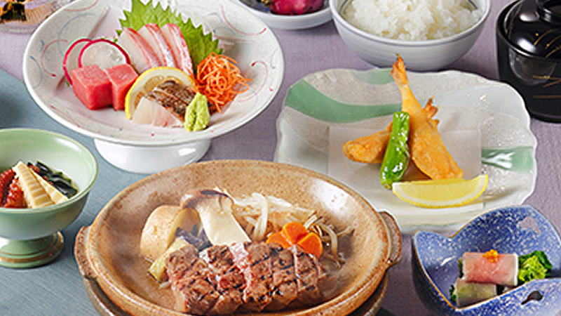 黒毛和牛 陶板焼きステーキのミニ会席